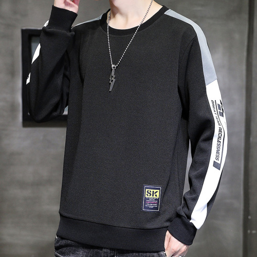 2021 autumn new youth fashion brand sweater men‘s fashion student bottoming shirt casual round neck long sleeve men