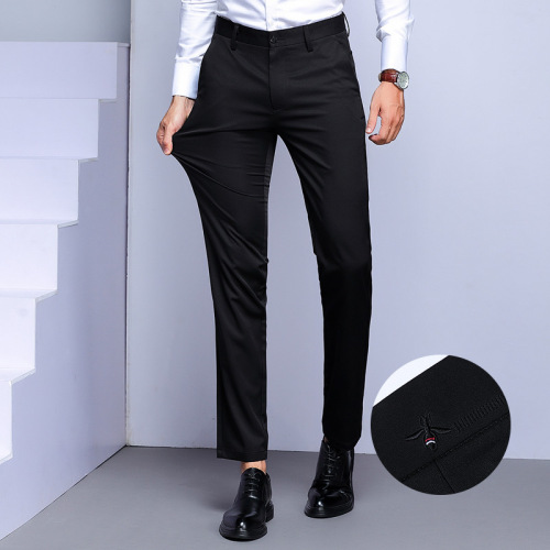 Four Seasons New Casual Pants Men‘s Young and Middle-Aged Business Slim Fit Suit Pants 2021 Spring and Autumn Suit Pants Men‘s Straight Long Pants