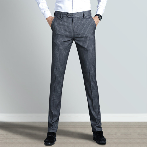 Suit Pants Men‘s Slim Fit Suit Pants Business Casual Straight Formal Wear Men‘s Work Four Seasons Korean Style Thin Suit Pants