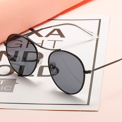 new round frame sunglasses women‘s retro outdoor sunglasses fashion european and american men‘s metal sunglasses 3408