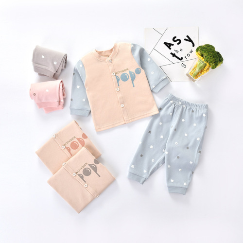 Baby long Sleeve Underwear Set Pure Cotton Baby Autumn Clothing Pajamas Male Newborn Infant Autumn Clothes Long Johns Female