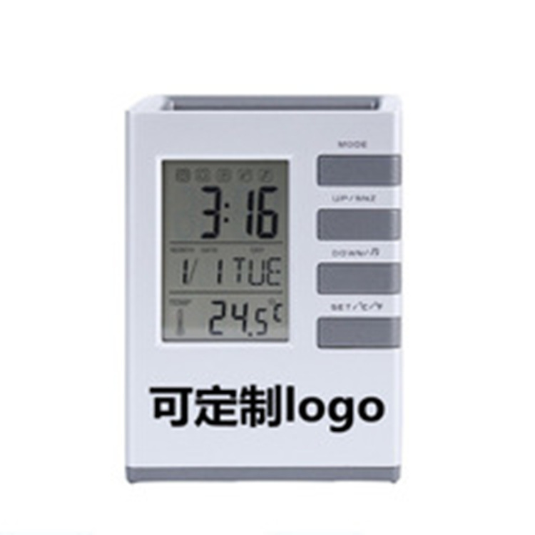 Multifunctional E-Calendar Pen Holder Large Screen Electronic Clock 2068 Pen Holder Student Gift Cus
