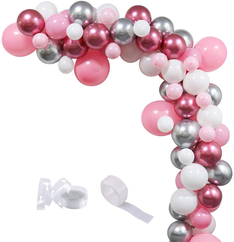 Wedding Party Supplies 87 Piece Pink Latex Balloon Arch Garland Valentine's Day Party Decoratio