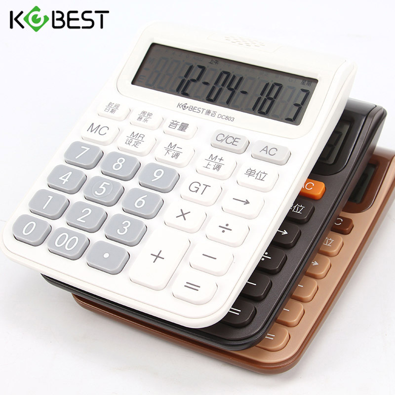 Kobest 803 Calculator with Continuous Addition Function Voice Large Key Large Screen Computer Fashio