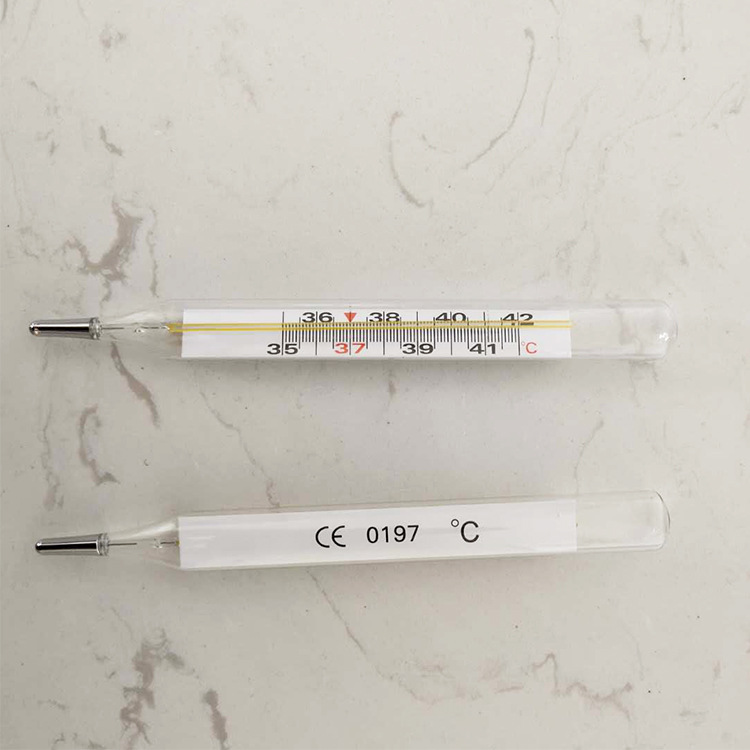 温度计 大号水银体温计 口腔腋下体温表 thermometer  医疗器械