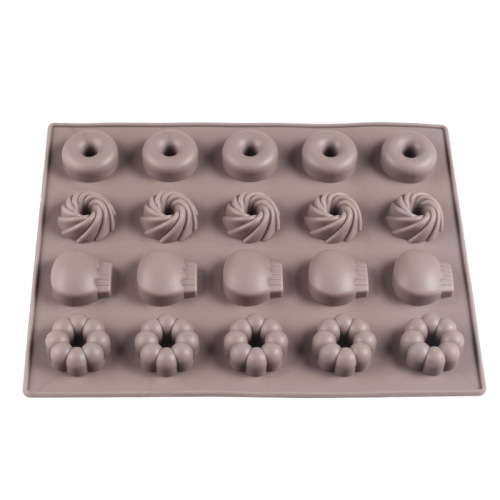 factory direct sales 20-piece fruit chocolate mold soft candy hard candy silicone mold ice tray mini cake mold