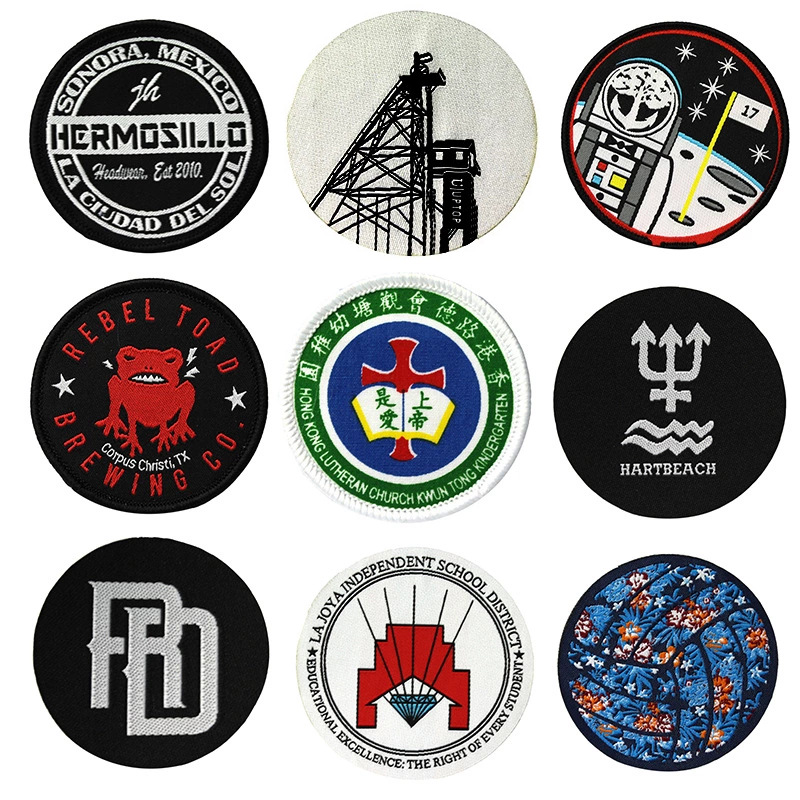Customized Woven Patch Woven Logo School Group Clothing Lock Woven Armband Adhesive Trademark Custom