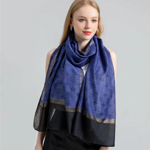 Women‘s Scarf Silk Floss Square Scarf 110cm Big Brand Fashionable Printed Scarf Air Conditioning Shawl Houndstooth All-Matching Scrf