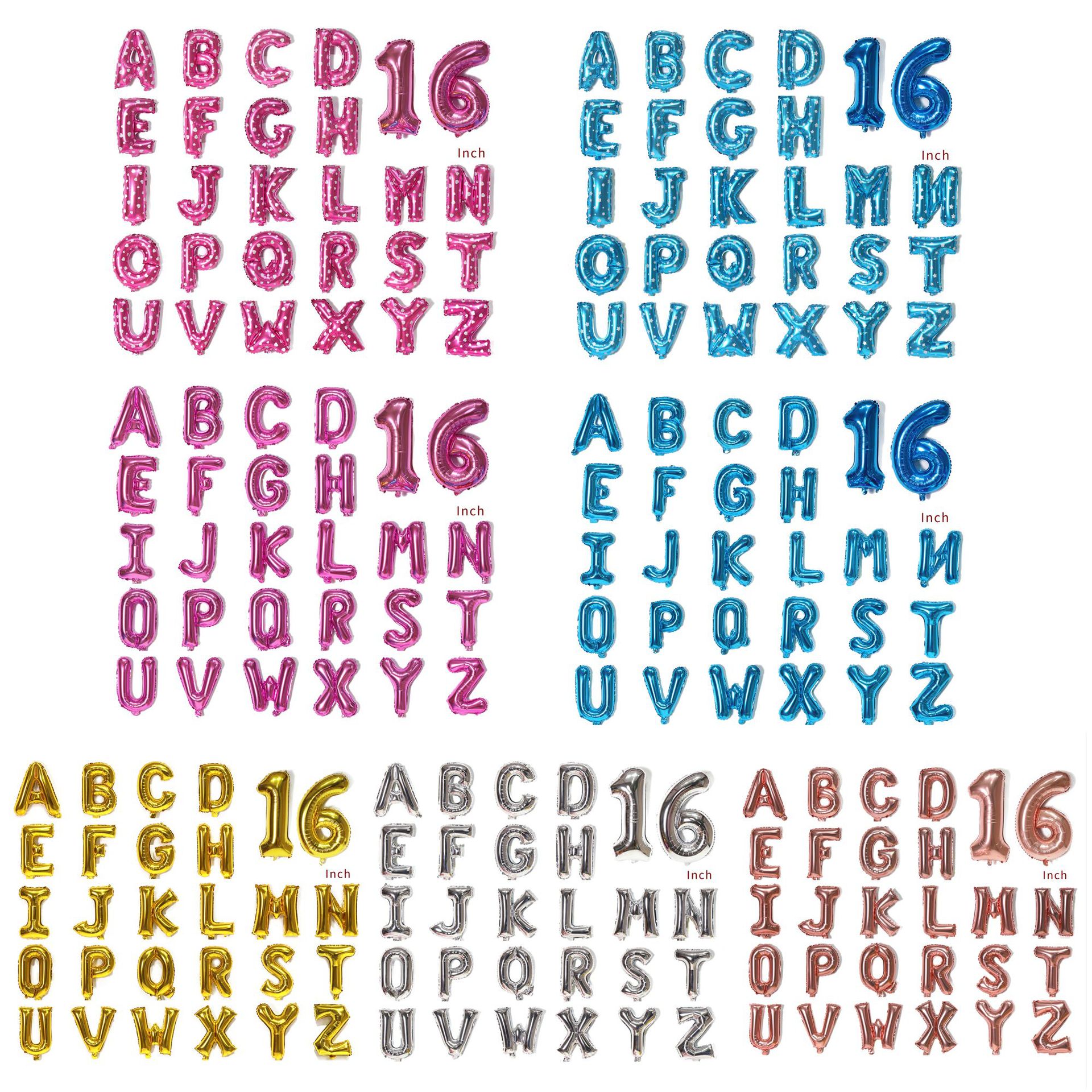 16-Inch English Letter Aluminum Balloon Wedding Tie Birthday...