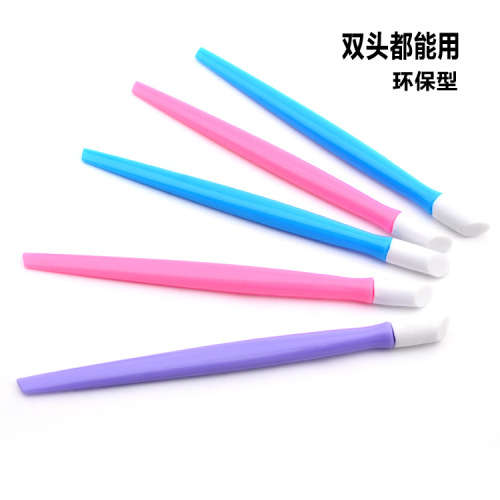 nail press stick double-headed available nail cleaning stick plastic nail pick sticker pusher stick