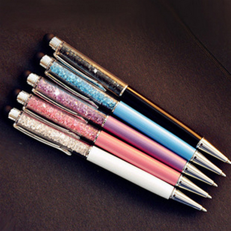 Ballpoint Pen Capacitive Touch Screen Head Metal Pen Crystal Ballpoint Pen Diamond Capacitive Stylus