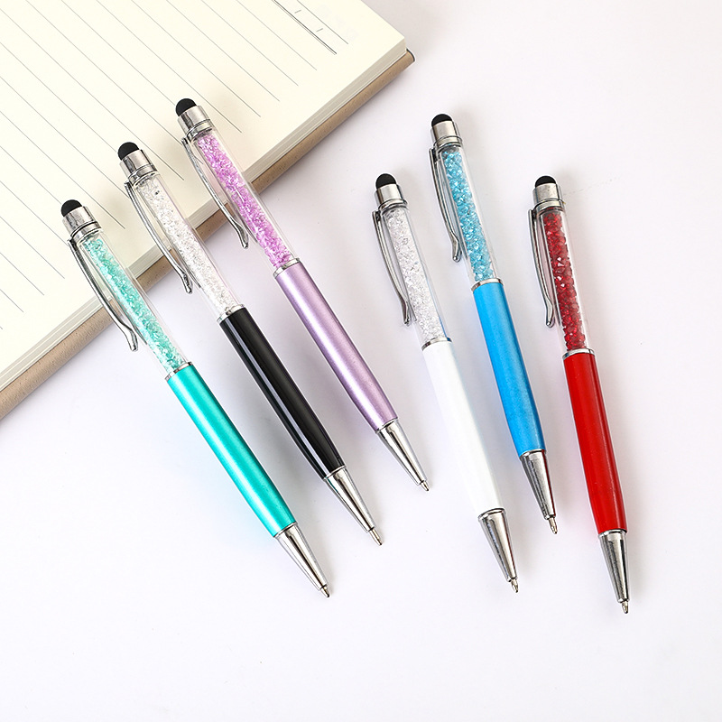 Metal Touch Screen Ballpoint Pen Capacitive Crystal Pen Mobile Phone Tablet Touch Crystal Ballpoint 