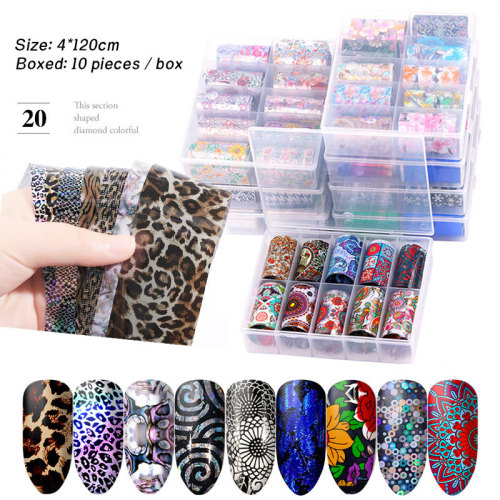 new nail supplies transfer printing stickers starry sky paper tibetan colorful laser nail stickers