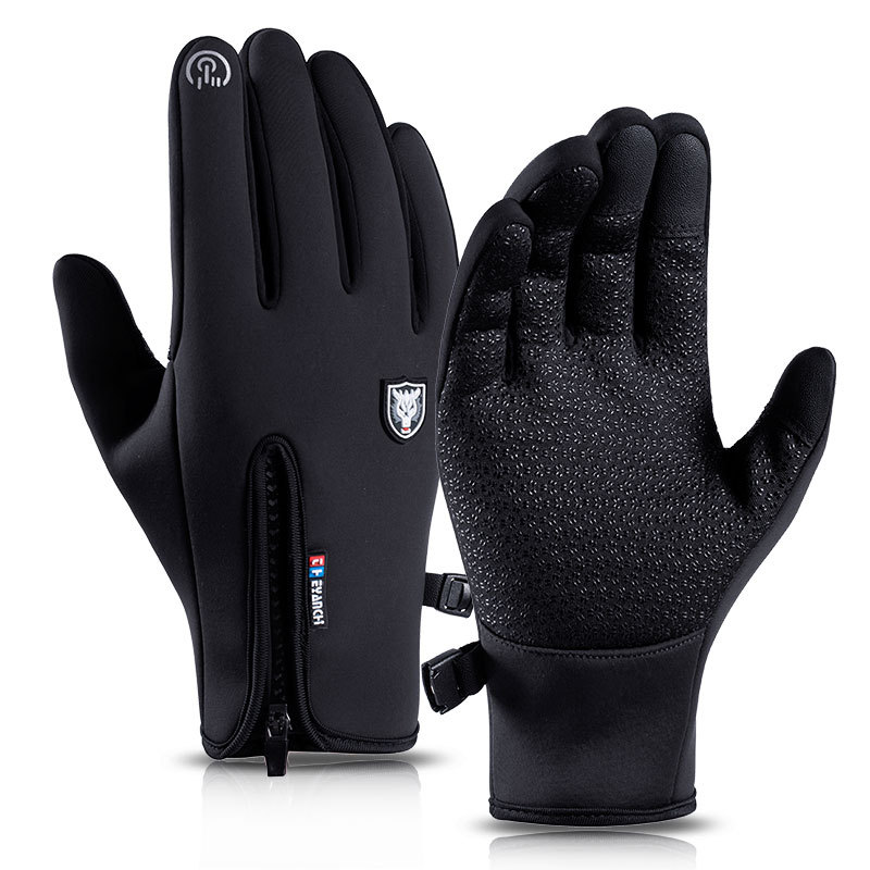 Cycling Gloves Men Q908 Outdoor Windproof Waterproof Touch Screen Women's Full Finger Sports Wi