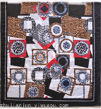 86x180cm Nano Satin Splicing Blocks Circle Positioning Scarf