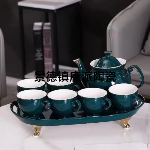 a pot of 6 cups a tray ceramic water ware ceramic pot ceramic cup ceramic tray new water ware light luxury style