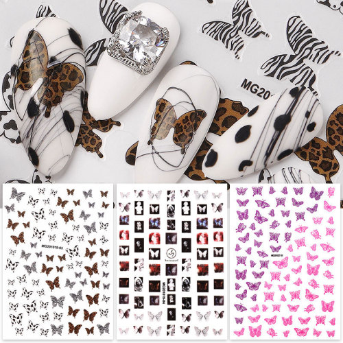 Cross-Border New Arrival Butterfly Stickers Three-Dimensional Butterfly Nail Art Stickers Nail Sticker