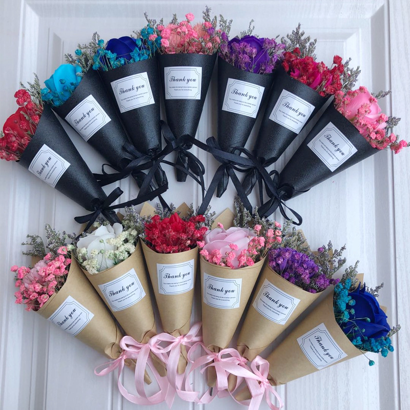 Mini Soap Flower Single Branch Gift Box Set Rose Creative Je...