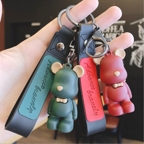 Creative Nordic Violent Bear Doll Keychain Simple Car Key Chain Cartoon Couple Bags Pendant Small Gift