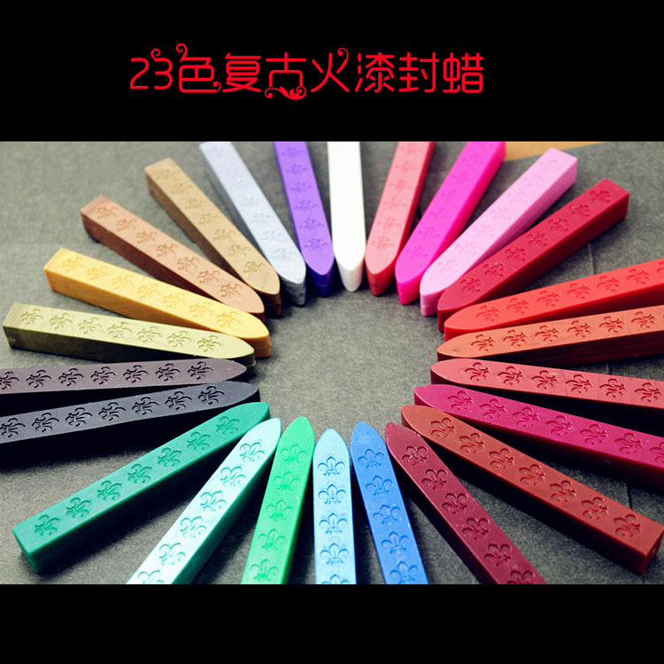 Sealing Wax Pieces of Sealing Wax 34 Color Tail Flower Coreless Wax Seal Wax Seal Wax Sealing Wax Se
