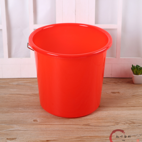 Red Household Plastic Bucket Thickened Portable Storage Bucket Large Capacity Student Dormitory Laundry Foot Bath Bucket