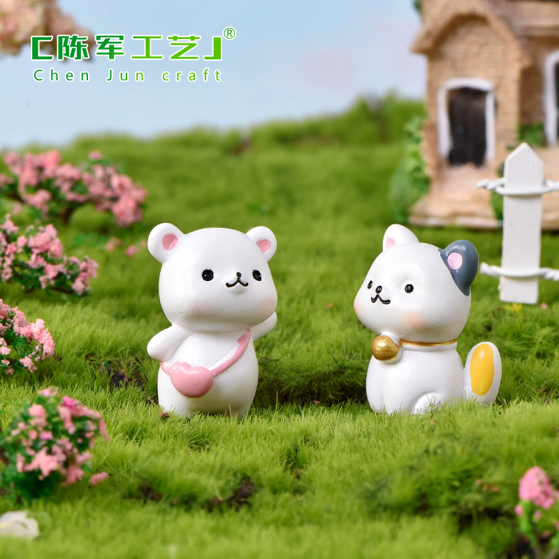 Chen Jun Craft Micro Landscape Cartoon Cute Shoulder Bag Bear Squirrel Dinosaur Creative Ornaments R
