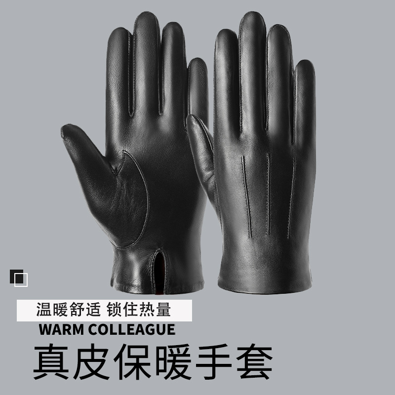 American Driving and Biking Windproof Warm Goat Skin Touch Screen Fashion Cross-Border Customizable 