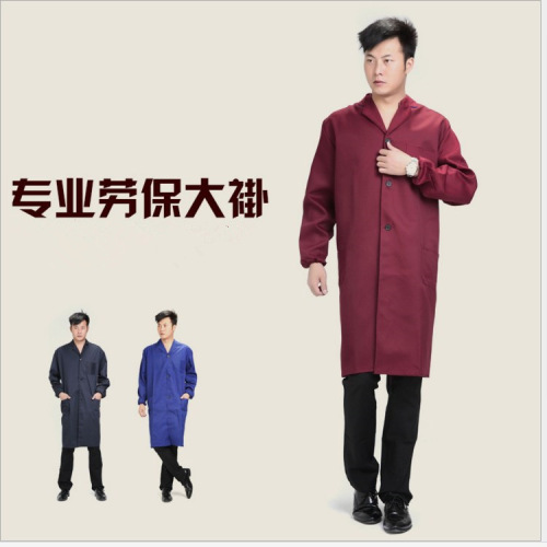 factory wholesale customized printing embroidery work clothes advertising labor protection clothing blue blue coat extra-large thickened long sleeve handling