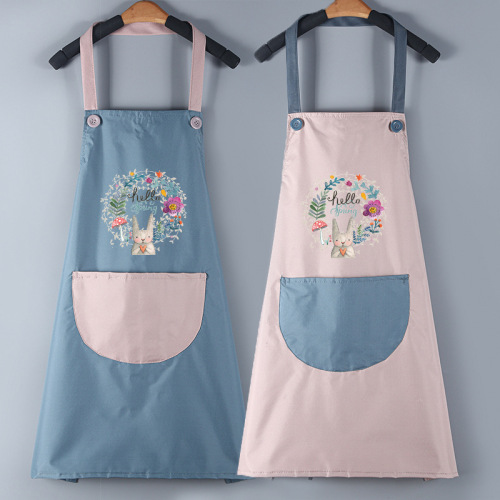 apron customed working suit kitchen waterproof and oil-proof fashion cartoon pattern logo customized factory direct sales