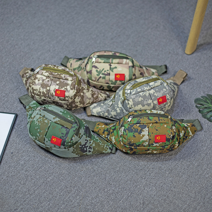 New Men's and Women's Belt Bag Waterproof Oxford Cloth Checkout Belt Bag Coin Purse Mobile