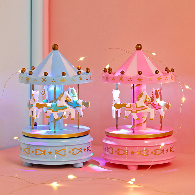 Carousel Music Box Cake Ornaments Birthday Gift Children's B...