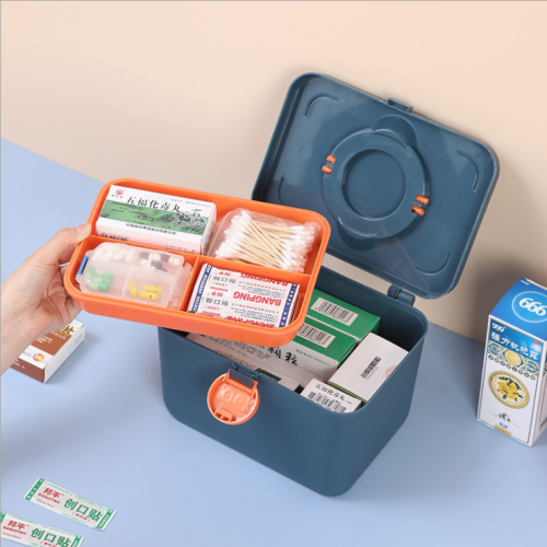 Household Plastic Medical Box Household Emergency Medicine Storage Box Large Capacity Portable Nursing Medicine Box