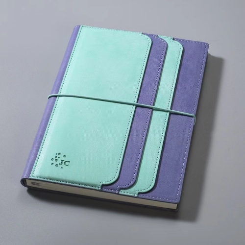 elastic twine business notebook business card pocket pu notepad journal journal travel book