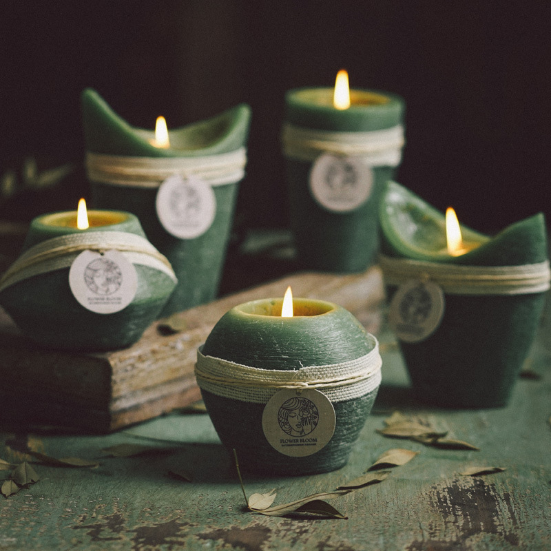 INS Style Decoration Burning 30 Hours Matcha Aromatherapy Candle Romantic Wedding Proposal Smoke-Fre