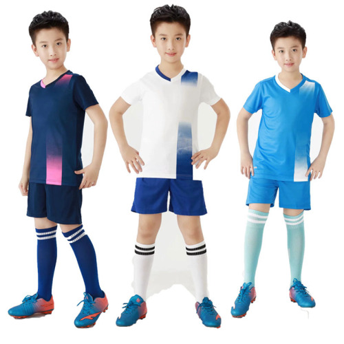 Factory Wholesale Children‘s Football Uniforms Breathable Sweat Absorbing Competition Training Camp Uniform Primary and Secondary School Students Football Suit Suit Male