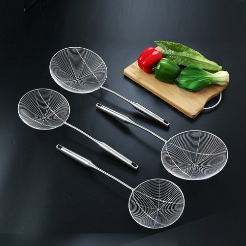stainless steel round hollow handle hot pot drain plate silk drain line