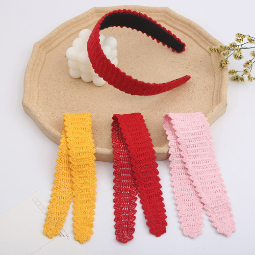 mori female hair band vintage woven hollow cotton crochet lace headband accessories headwear cotton thread band