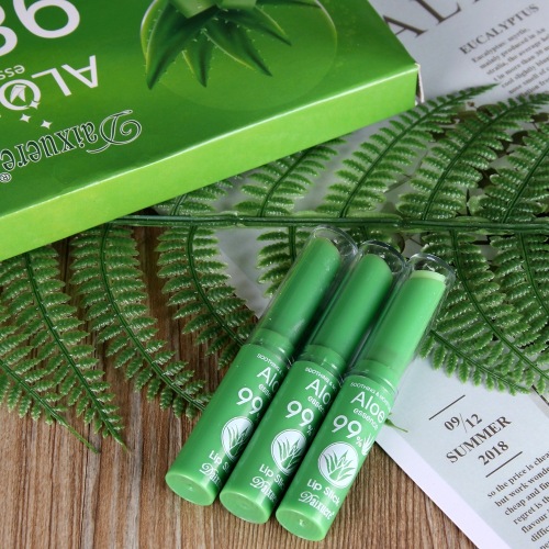 Aloe Essence Temperature-Changing Lipstick Pen Lip Pen Moisturizing Moisturizing Color-Changing Lipstick Boxed Makeup Factory Direct Sales
