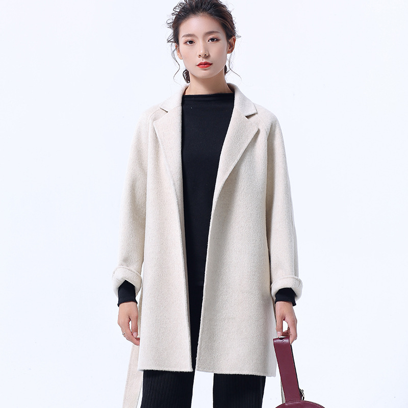 Double-Sided Wool Overcoat Women's 2021 Autumn and Winter New Korean Style Solid Color Long Sui