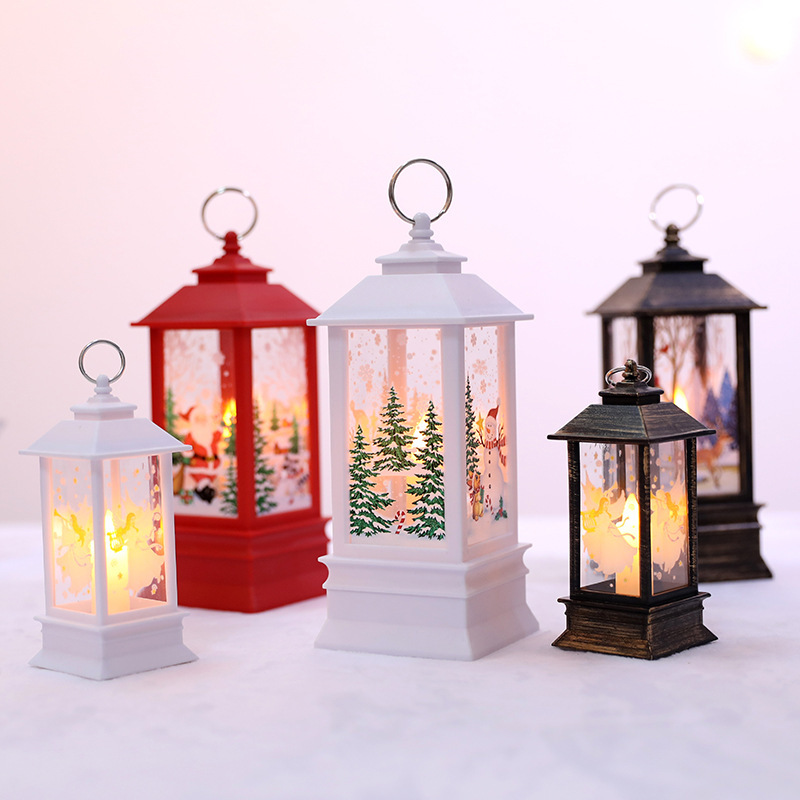 Christmas Small Storm Lantern Simulation Flame Lamp Christmas Decorations LED Electronic Candle Ligh