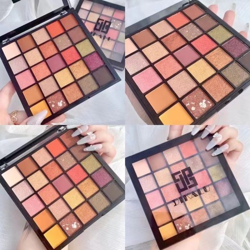 25-color eye shadow european and american pearlescent multi-color tiktok net red same matte 25-color eye shadow plate cross-border hot sale
