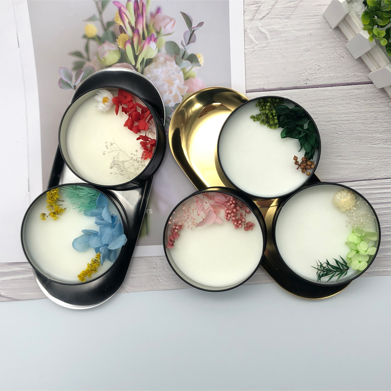 Customized Fire-Free Aromatherapy Wax Tablets Handmade Soy Wax Preserved Fresh Flower Solid Balm Fra