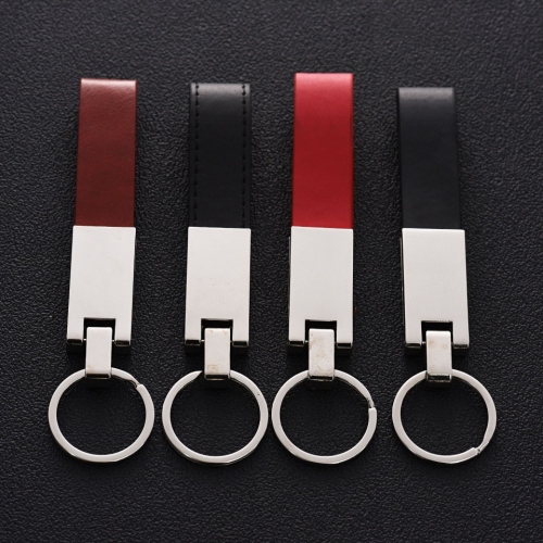 long strip leather keychain gift customization