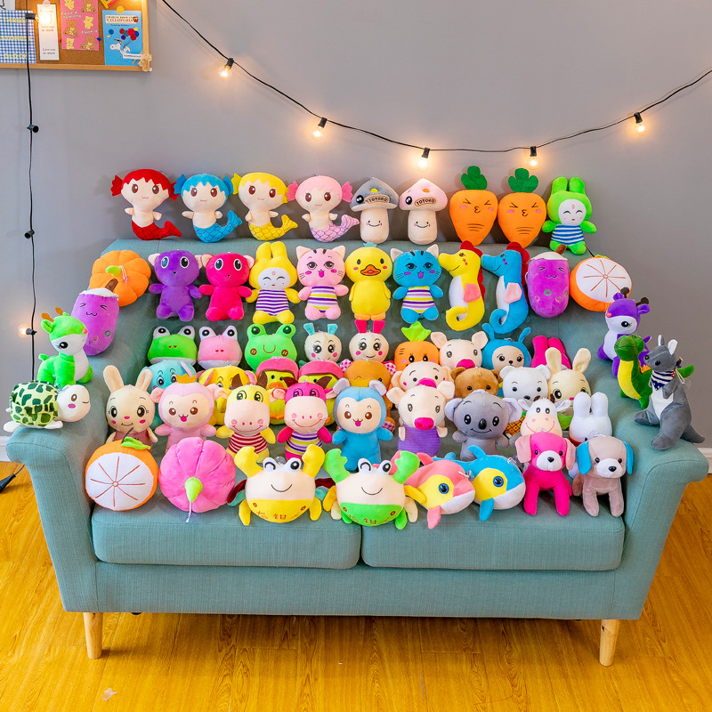Plush Toy Ground Push Wholesale Anime Gift Prize Claw Doll Little Doll Crane Machine Cartoon Doll We