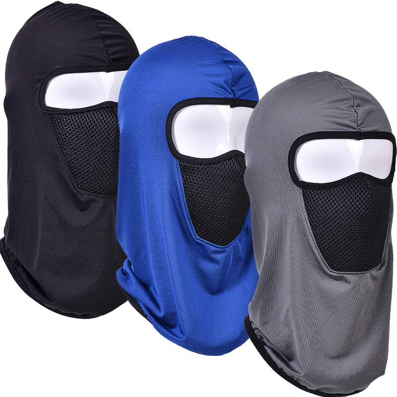 Solid Color Cycling Mask Summer Thin Outdoor Face Care CS Sleeve Cap Filter Mask Windproof Hat Turba