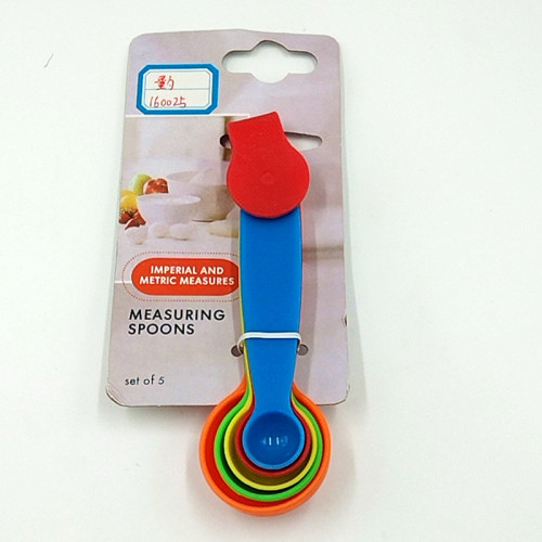 kitchen plastic measuring spoon with scale 5 sets kitchen seasoning cake baking measuring tools diy