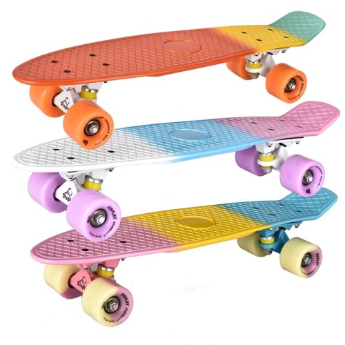 plastic fish board， three-color plate， skate scooter， children‘s adult skateboard， street skateboard， etc.