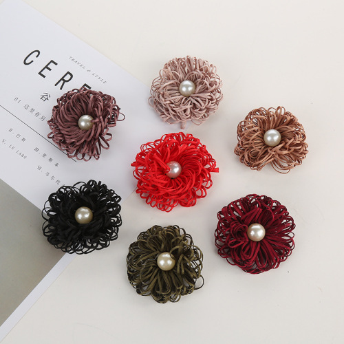 Factory Direct Sales Tassel Fabric Flower Clothing Accessories Flower Accessories DIY Hairpin Ornament Handmade Accessories Wholesale
