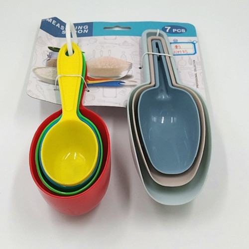 Family Version Thick Pp Plastic Ice Scoop plus Scale Measuring Spoon Color Flour Spatula Kitchenware Food Spatula Multifunctional Spatula 