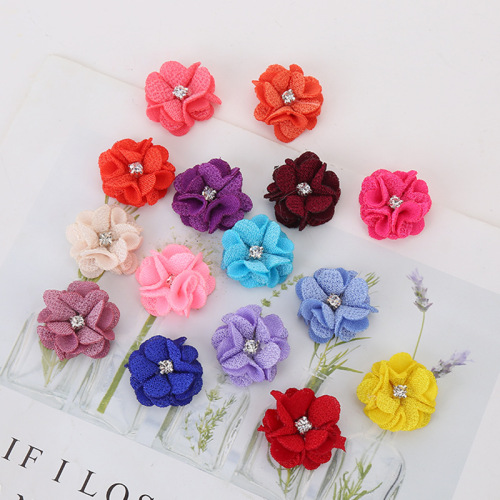 factory direct diy handmade flower clothing accessories korean pearl hemp flower brooch hair accessories wholesale